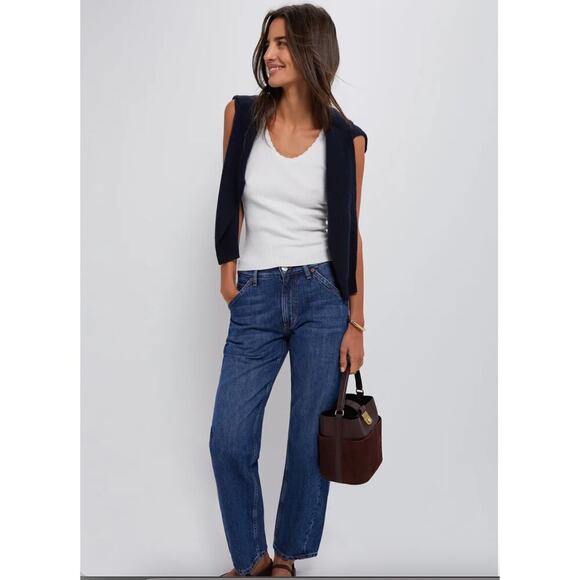 Tuckernuck  White Scalloped Rib Heidi Knit Tank Sz L - Picture 3 of 11